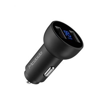 Incarcator auto Mcdodo Dual USB, Led display, 3.4A, Negru Incarcator auto Mcdodo Dual USB, Led display, 3.4A, Negru