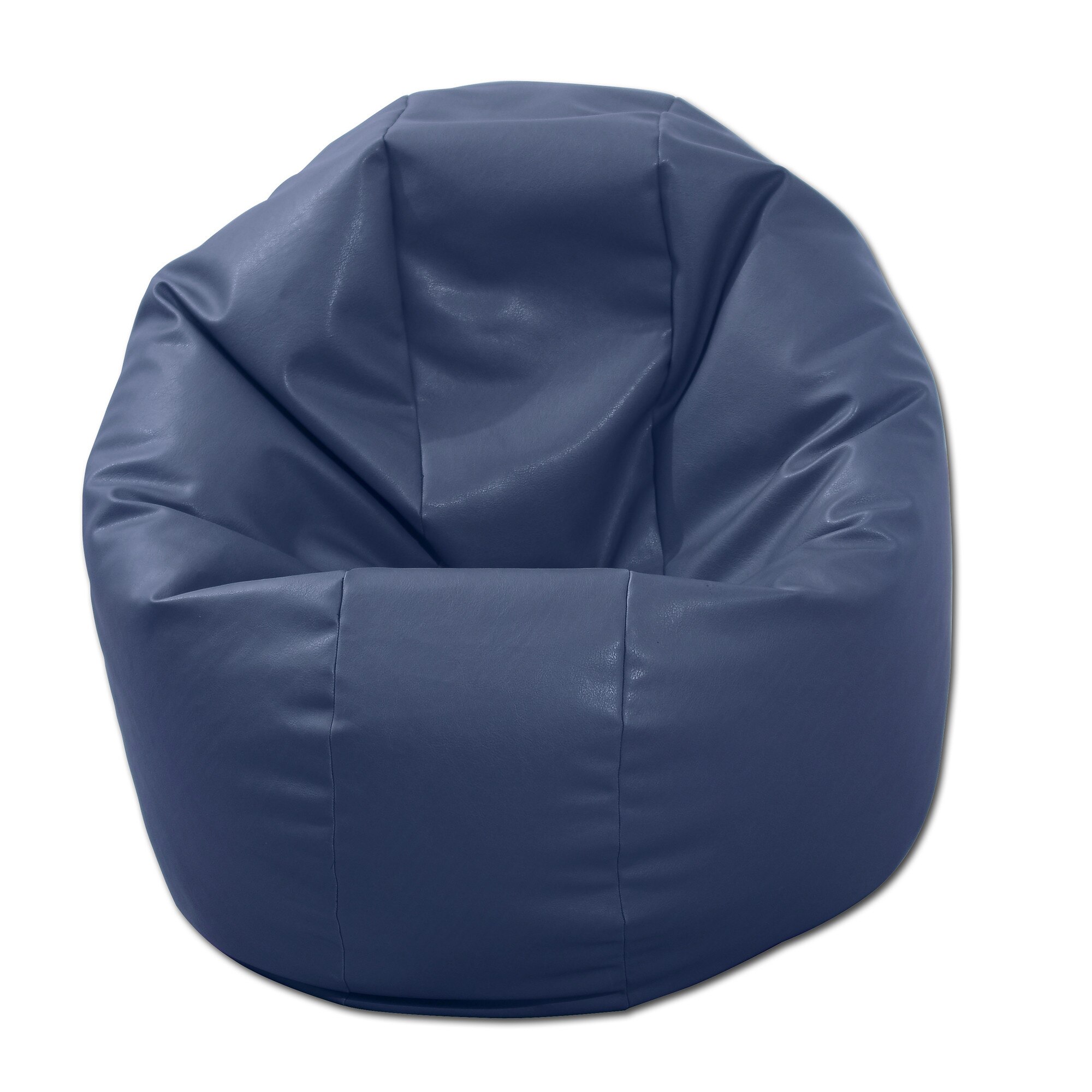 Fotoliu pentru Copii (2-14 ani) Relaxo - Bleumarin (piele eco) umplut cu perle polistiren (beanbag marca Pufrelax) Fabricat in Romania