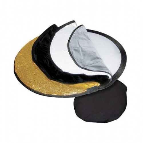 Blenda reflexie-difuzie 5 in 1 difuzie gold silver negru alb rotunda 80cm