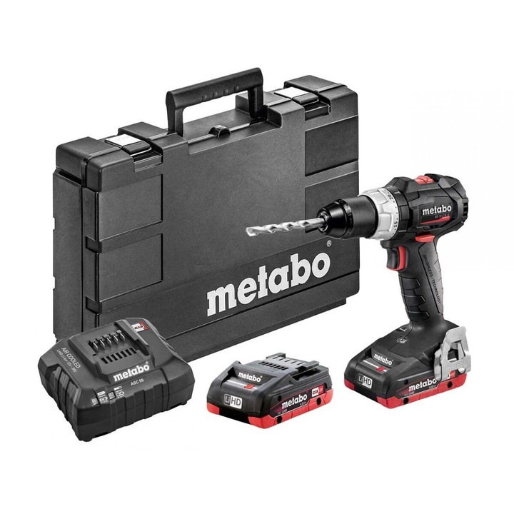 Акумулаторна ударна бормашина Metabo, модел SB 18 LT BL SE, 60Nm, 18V, 2 батерии, 1.8кг