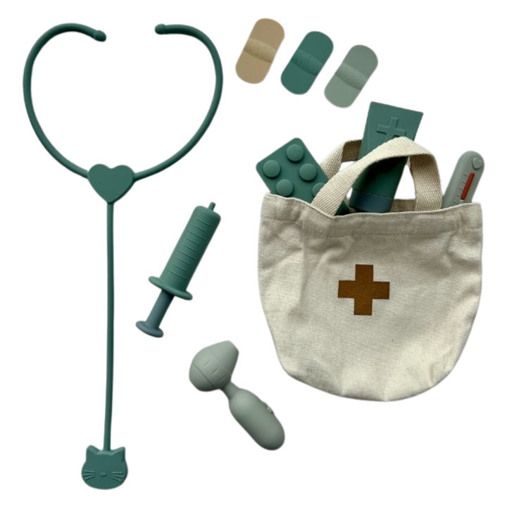 Set de joaca doctor pentru copii - trusa medicala din silicon moale