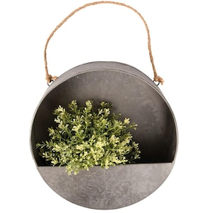 Suport De Flori Suspendat, Esschert Design, Esschert Design, Uni, Argintiu, Zinc, 10 cm, Fara Farfurie, Rotund, Design Durabil Si Modern, Ideal Pentru Cultivarea Plantelor Si Ierburilor