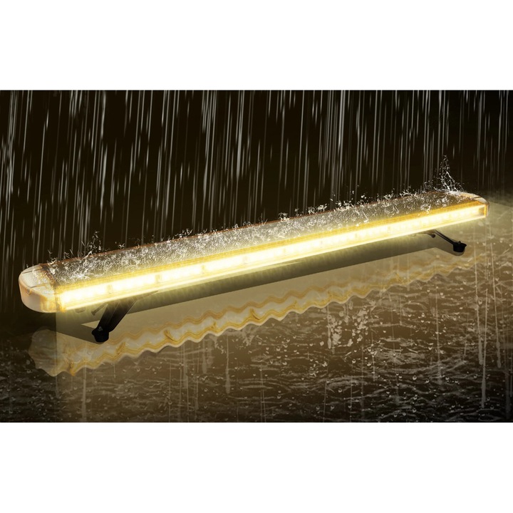 Bara de lumina cu 96 LED-uri, 16 moduri de stroboscop, impermeabila, control de la distanta, 129.5x21x13cm