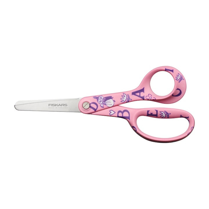 Foarfeca pentru copii, Fiskars, model Mala Mi, 13cm, ergonomic, inox, pentru stangaci