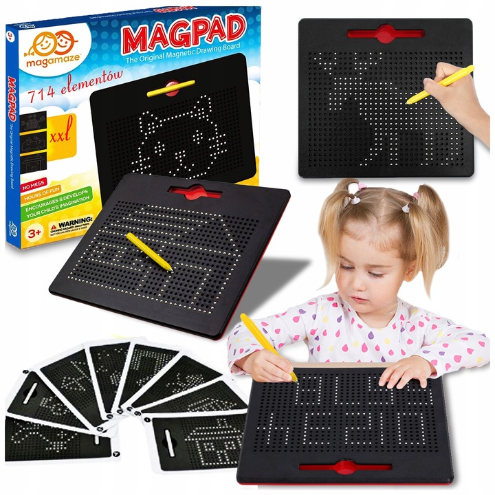 Oktatójáték gyerekeknek, Pixel, műanyag, Fekete