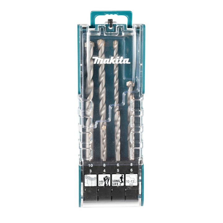 Set burghie pentru beton Makita 8 bucati 3/4/5/6/8/10mm