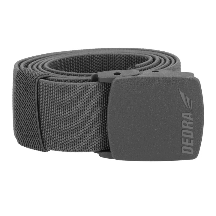 Nadrág öv, elasztikus, ABS csat, 120cm, szürke, Dedra