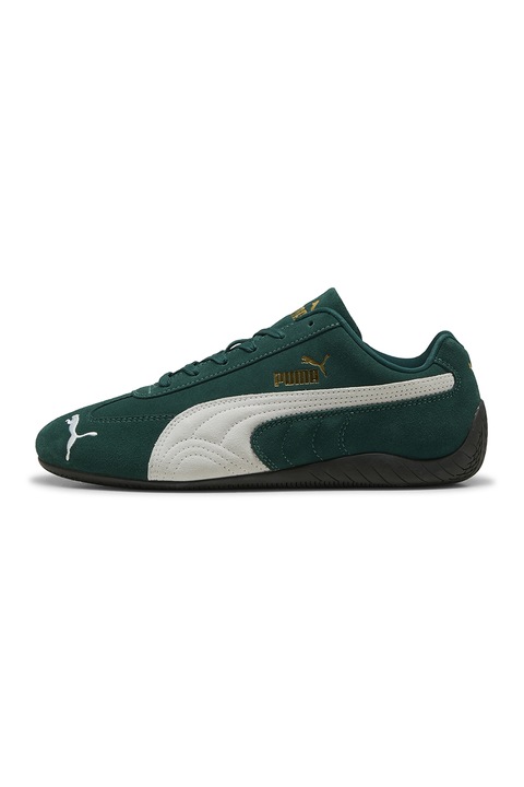 Puma, Speedcat OG uniszex nyersbőr sneaker, Fehér/Sötétzöld