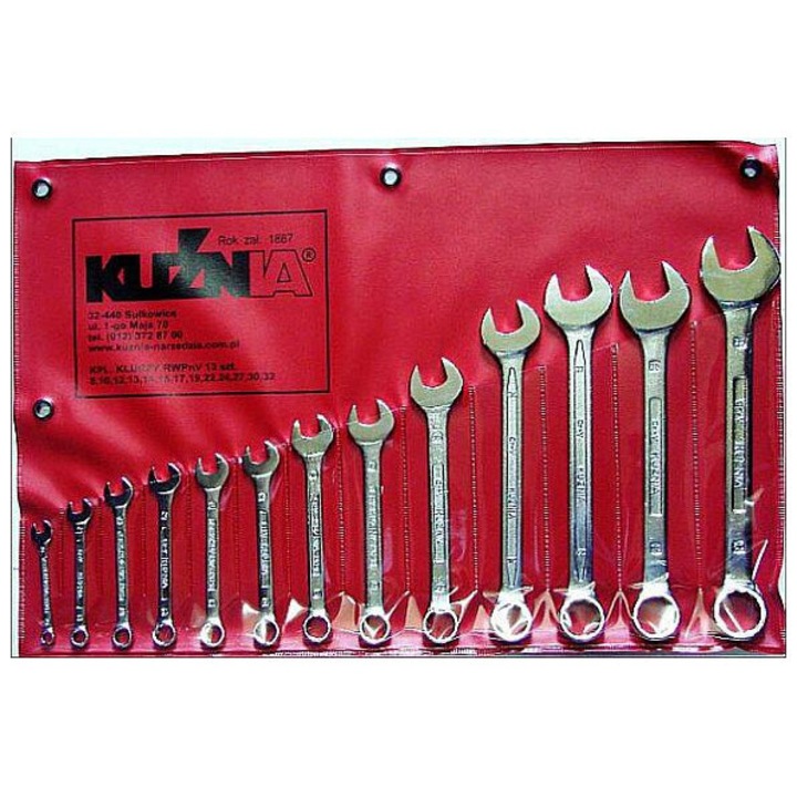 Set chei plasko-oczkowe KUZNIA 9 elemente 8x24mm, cromate