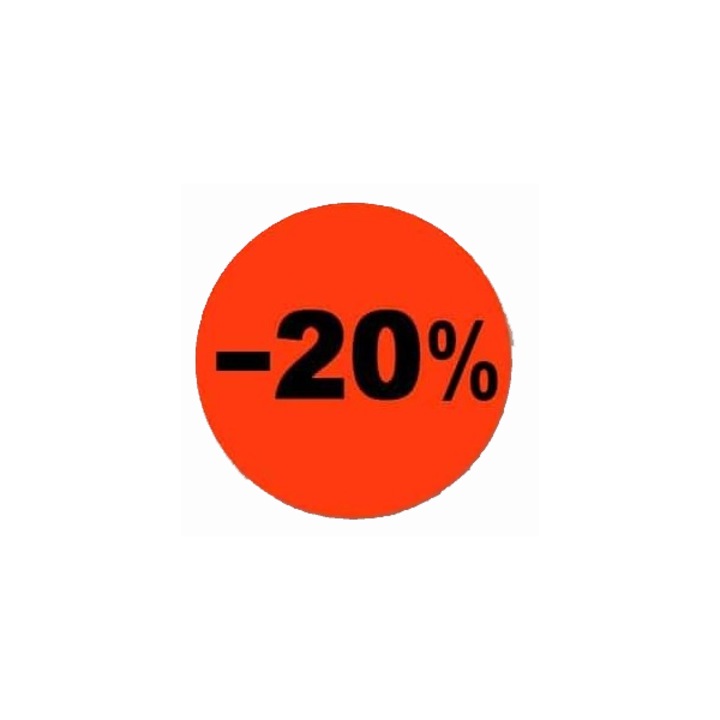 Etichete rotunde PROMO Ф24mm Rosu, 100 buc