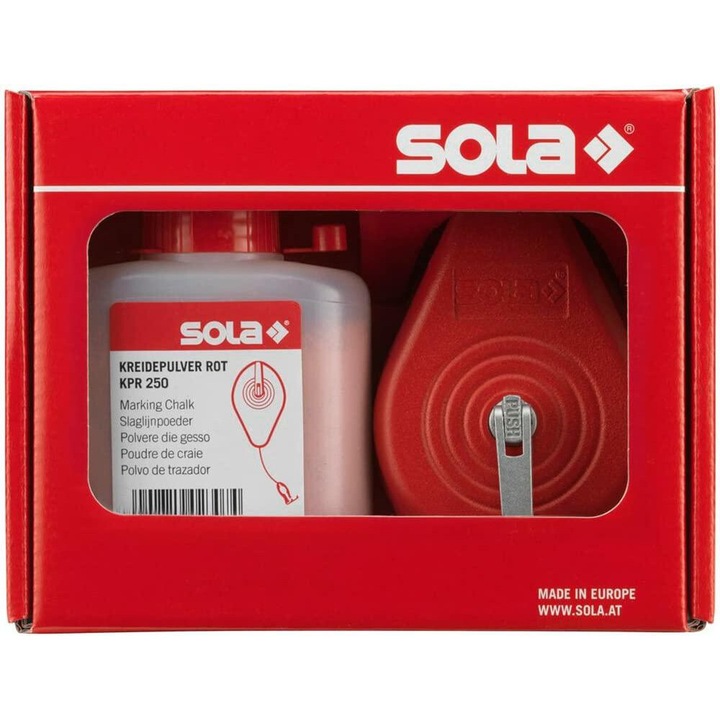 Set sfoara trasare 30m, rosu, 10x10x10cm Sola Makita
