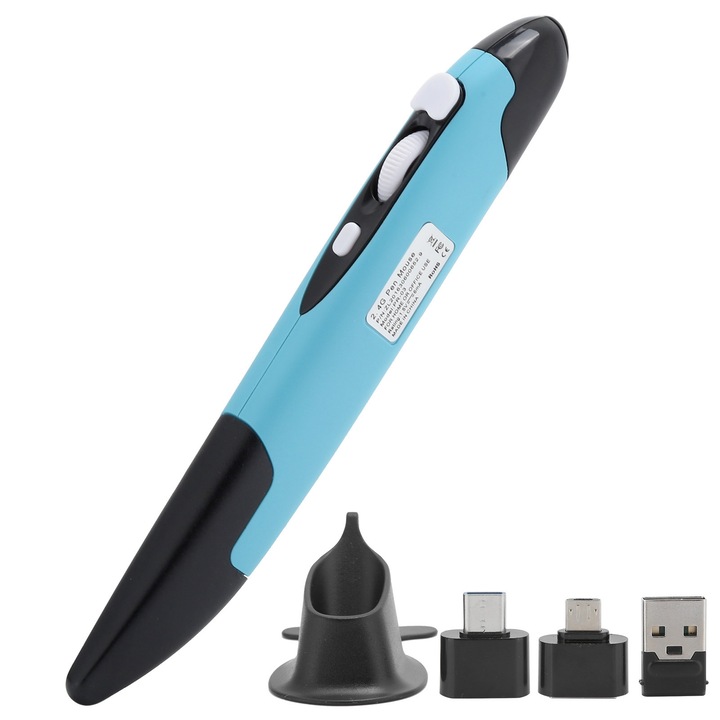 Mouse Pen PR-03, wireless 2.4GHz, 5 butoane, compatibilitate Windows/Android/Linux/OS X, distanta eficienta 10m