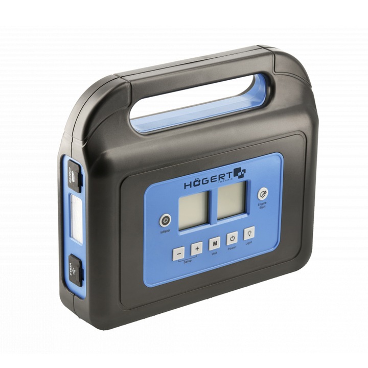 Dispozitiv pornire auto Hogert 400A compresor 8bar lanterna USB 10000mAh