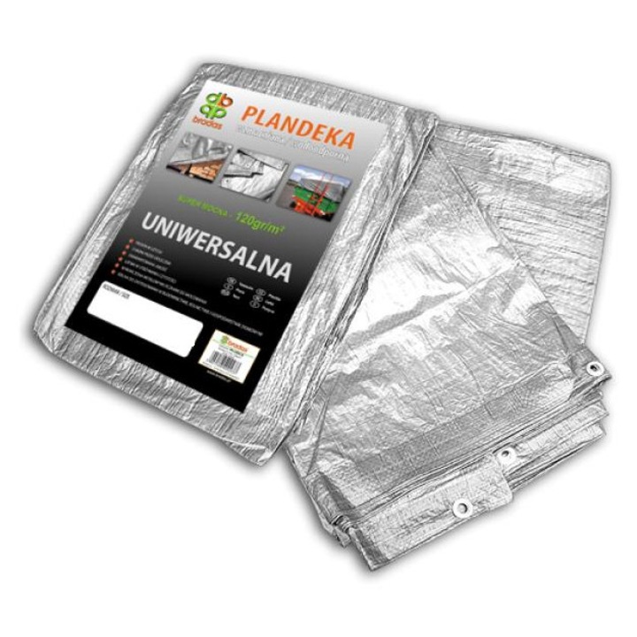 Prelata Bradas 120g, 5x8m, argintie