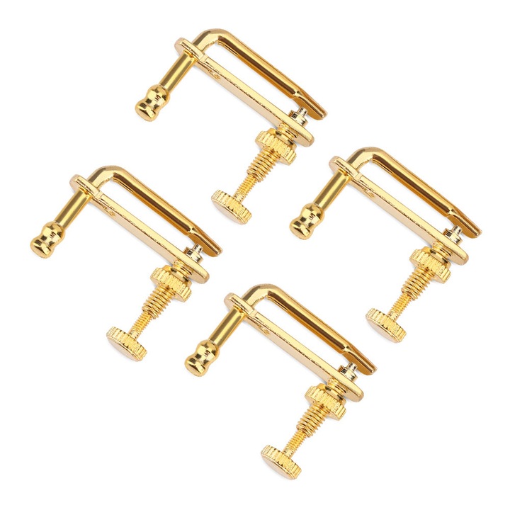 Set 4 reglatoare fine pentru vioara 4/4, aliaj, auriu
