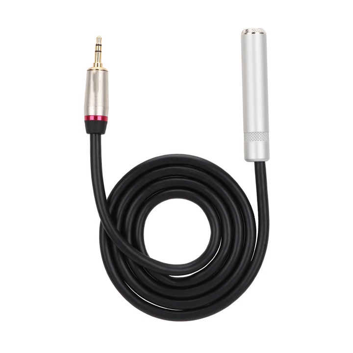 Audio adapter kábel 3.5mm-ről 6.5mm-re, aranyozott, 100cm