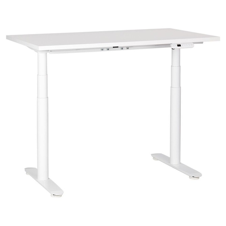 Birou reglabil electric alb 120 x 72 cm Destinas