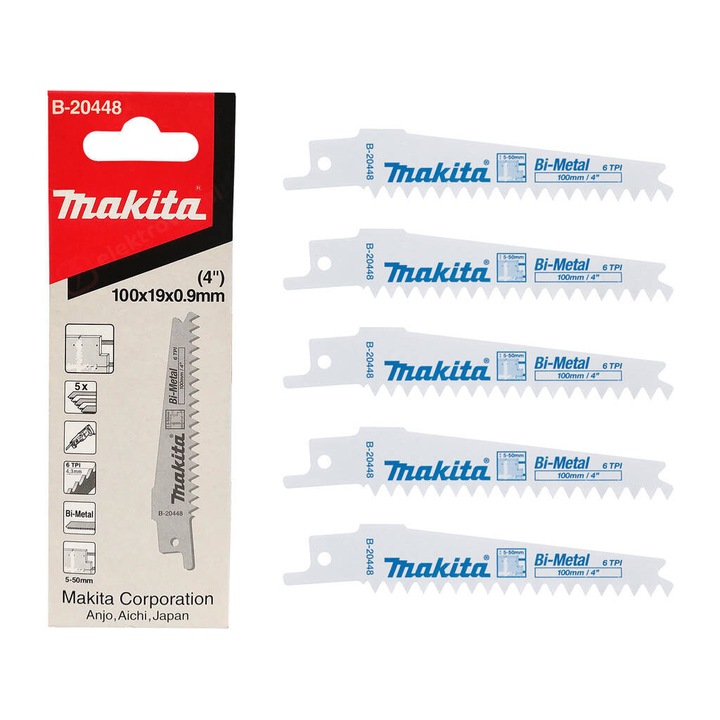 Brzeszczot specializat Makita 100x0,9mm, 5 bucati, pentru placi k/g