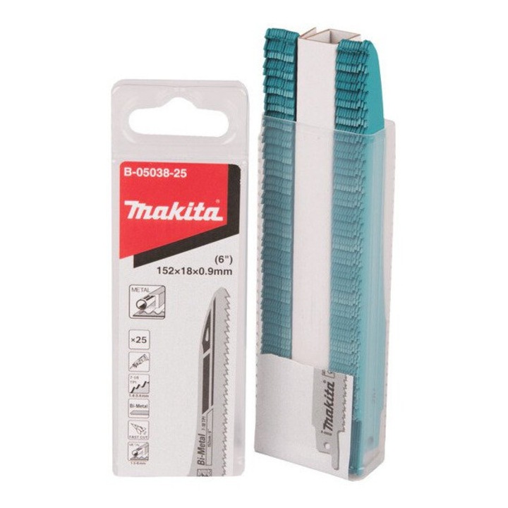 Brzeszczot bimetalic universal 152mm, 25 bucati, pentru metal si PVC