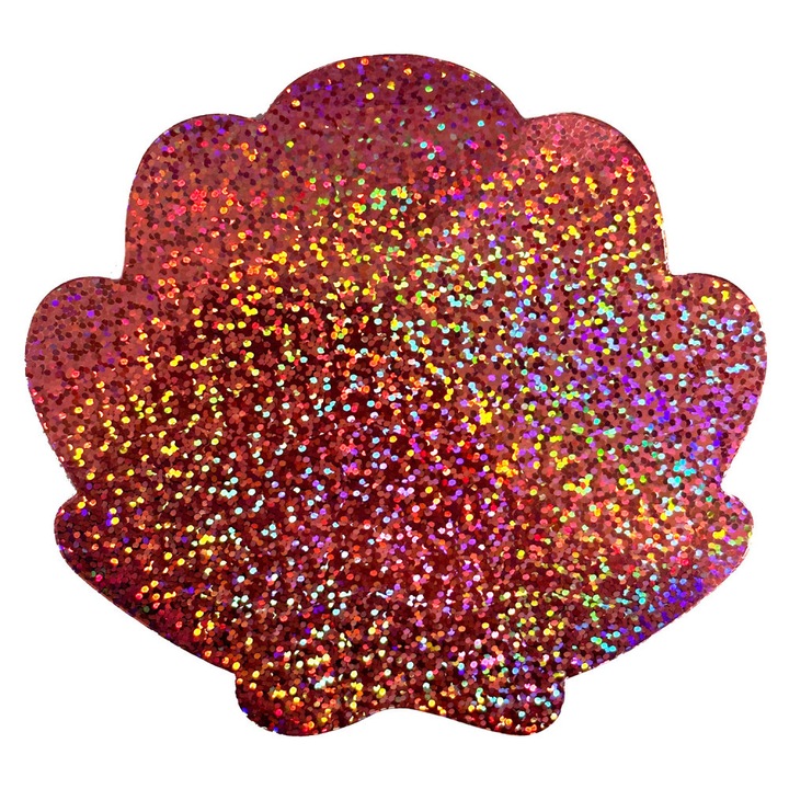Kagyló hologrammos Adornment habszivacs forma 12 db-os