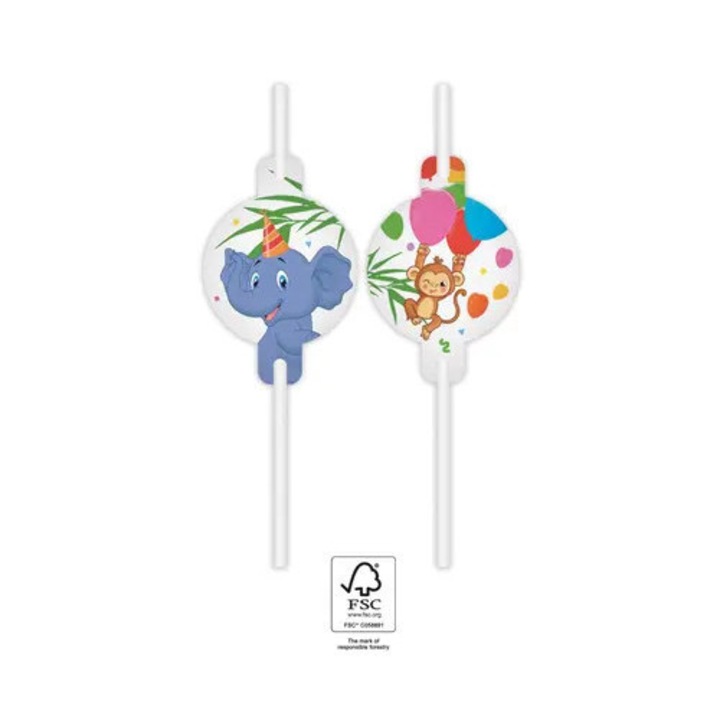 Jungle Balloons paie de hartie, set de 4 FSC