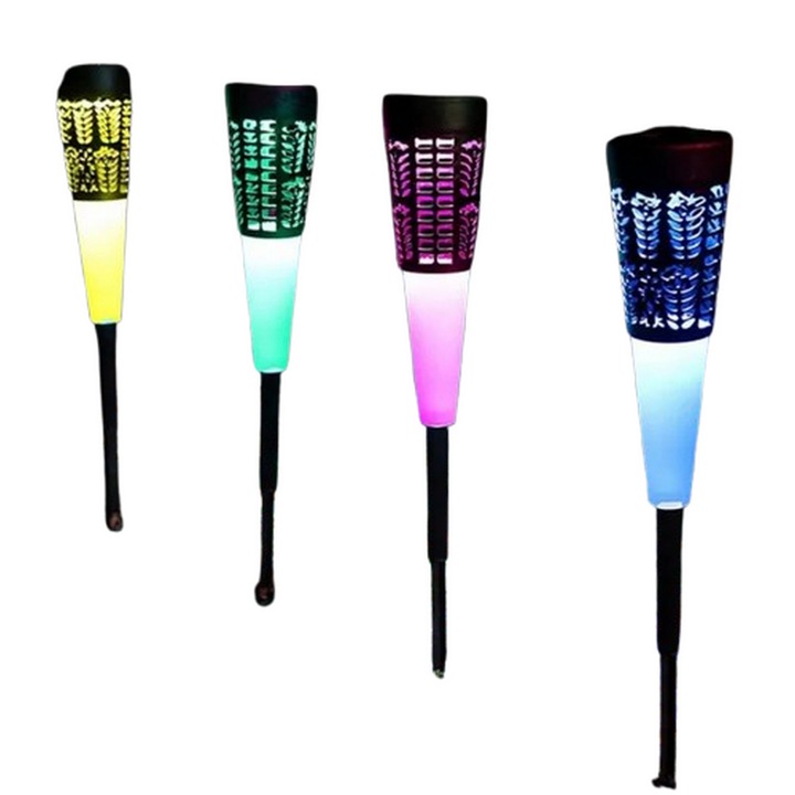 Lampa solara de gradina, Kupisi, Culoare RGB, Schimbarea culorilor