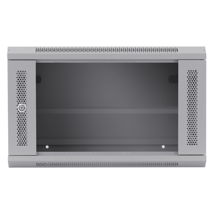Open Rack Retea Cabinet rack retea de 19” ECD Germany, 6 RU, gri, montare pe perete ...