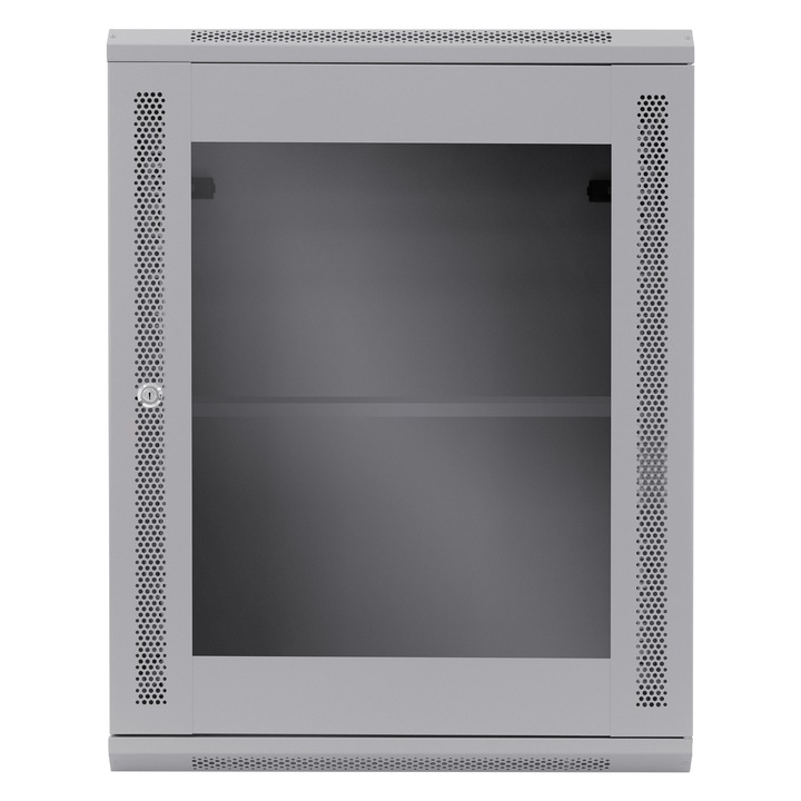 Open Rack Retea Cabinet rack retea de 19” ECD Germany, 15 HU, gri, montare pe perete ...