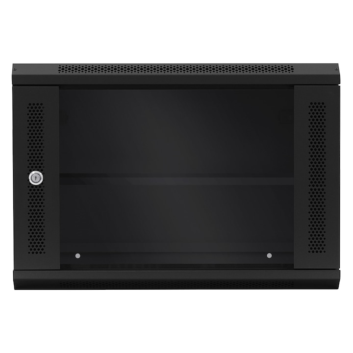 Open Rack Retea Cabinet rack retea de 19” ECD Germany, 7 HU, negru, montare pe perete ...