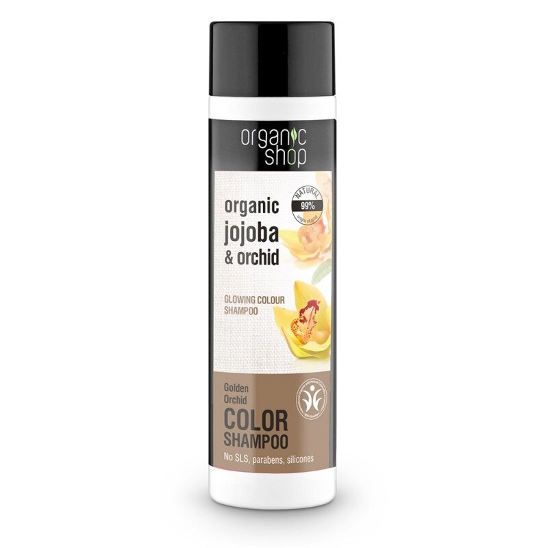 Sampon protectia culorii cu orhidee si jojoba Golden Orchid, 280 ml - Organic Shop