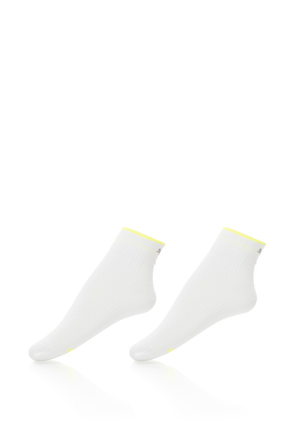 Puma, Sosete unisex cu garnituri neon, pentru alergare, Crem, 35-38