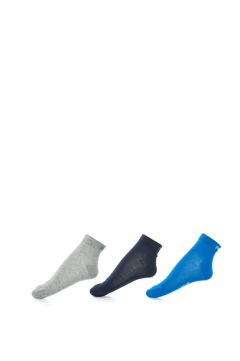 Puma, Set de sosete cu logo - 3 perechi, Multicolor