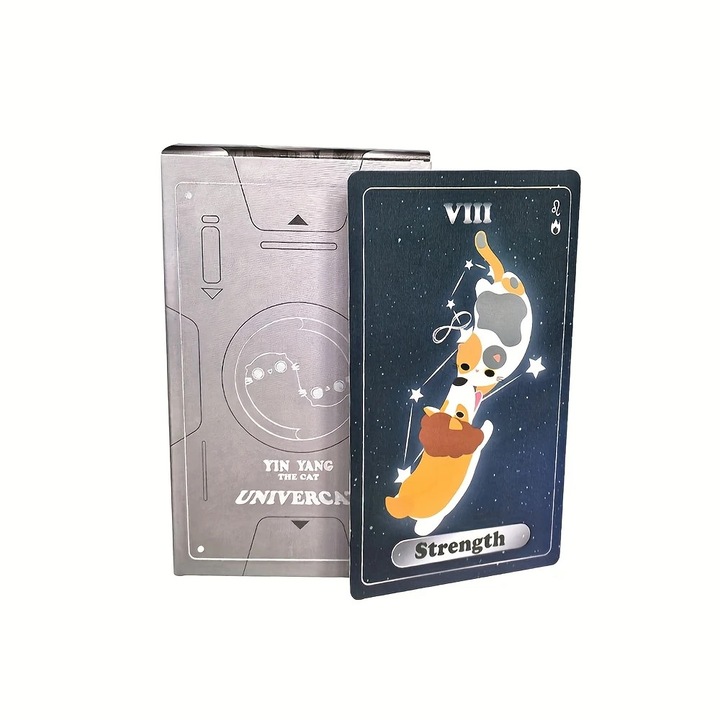 Карти Midi Tarot, UniverCat, Pinkoi, Yin-Yang the Cat, 83 карти, 10.5 x 6.2 cm
