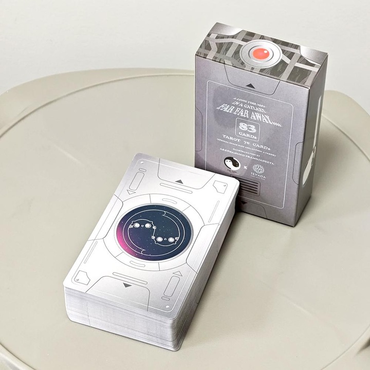 Carti Tarot midi, UniverCat, Pinkoi, Yin-Yang the Cat, 83 carduri, 10.5 x 6.2 cm