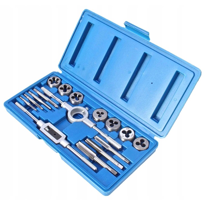 Set 16 piese, Satra, narzynki si gwintowniki M3-M12, material: otel tungstenic