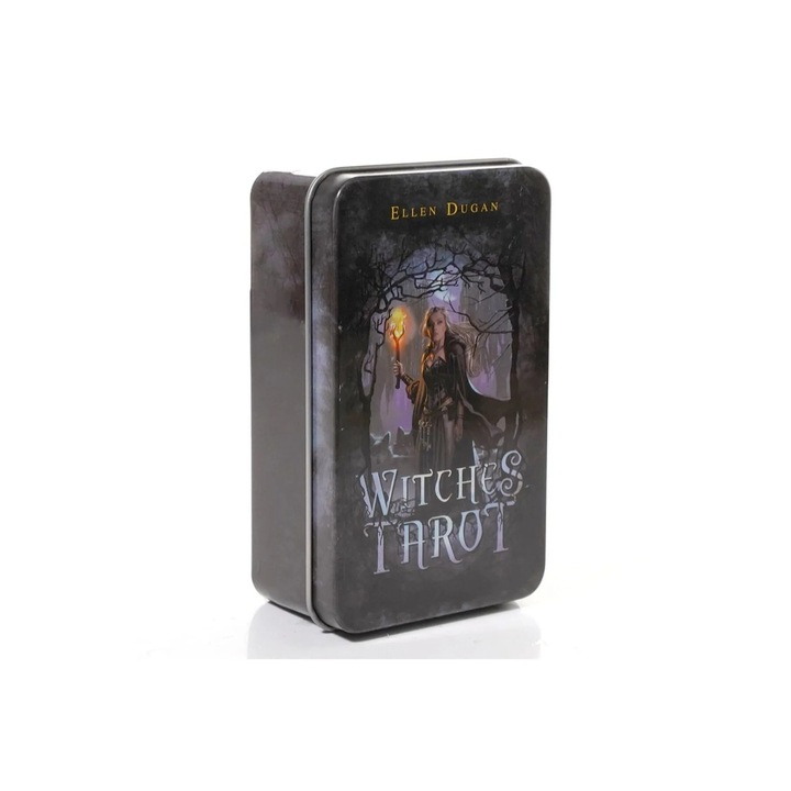 Pachet Tarot midi, Tarotul Vrajitoarelor, Llewellyn Publications, Ellen Dugan & Mark Evans, 2024 DeLuxe, 11 x 7 cm