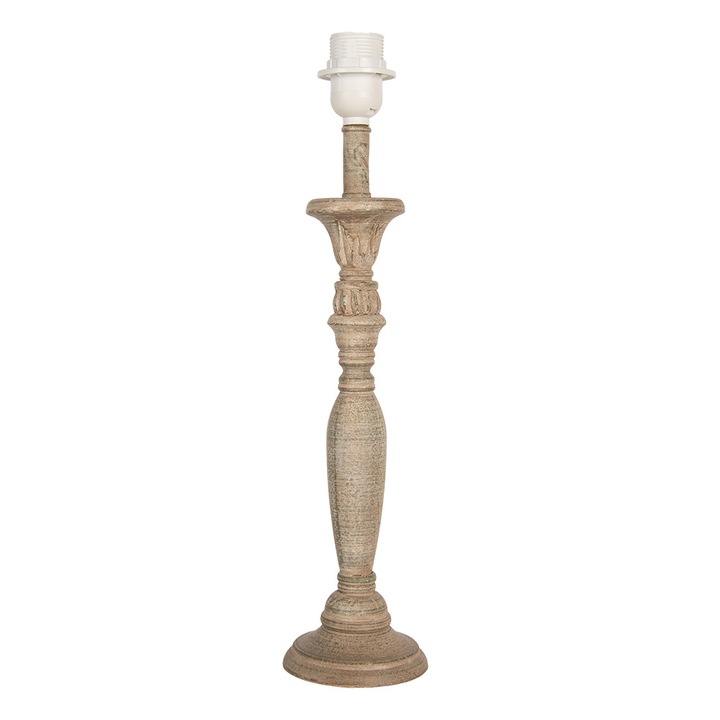 Baza veioza lemn maro 11x46 cm, E27