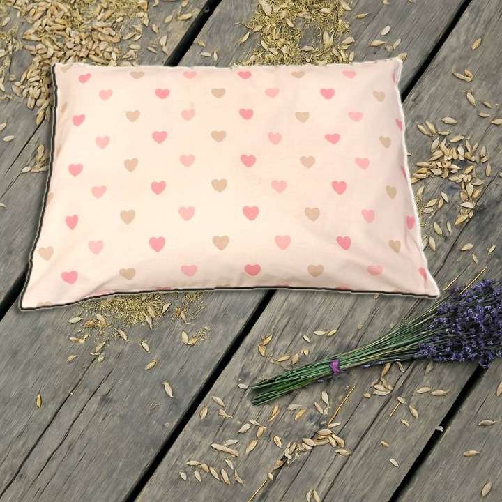 NATURA - Gyógynövényes Tönkölypelyva Gyermekpárna, Aprószívek