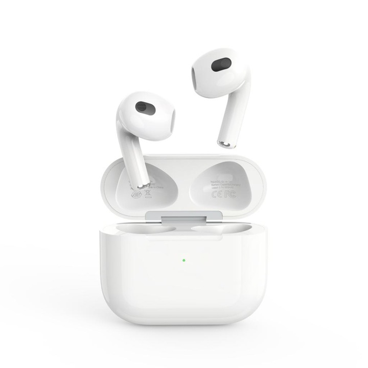 Casti Wireless XO (T4), Ear Buds, BT 5.3, 35/200mAh, White