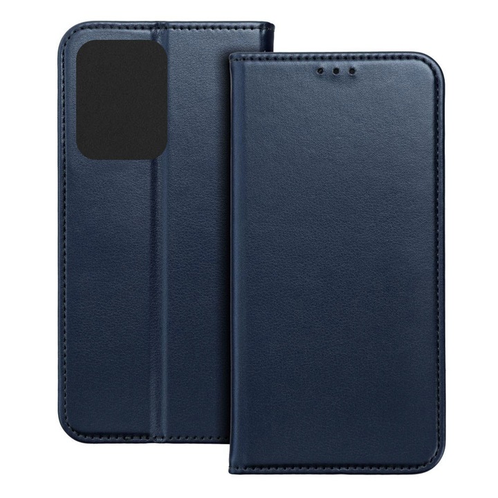 Husa pentru Oppo Reno 13F / Reno13 FS, Piele ecologica, Premium PU Leather Book, Buzunar card, Inchidere magnetica, Functie stand / suport, Decupaj difuzor apeluri, Acoperire completa 360 de grade, Protectie fata-spate, Tip carte, Albastru inchis