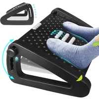 Suport picioare birou, Suport pentru picioare, Suport ergonomic pentru picioare reglabil, Suport ergonomic pentru picioare cu masaj, suport pentru picioare ergonomic cu role de masaj, Suport pentru picioare antiderapant, cu textura de masaj, negru