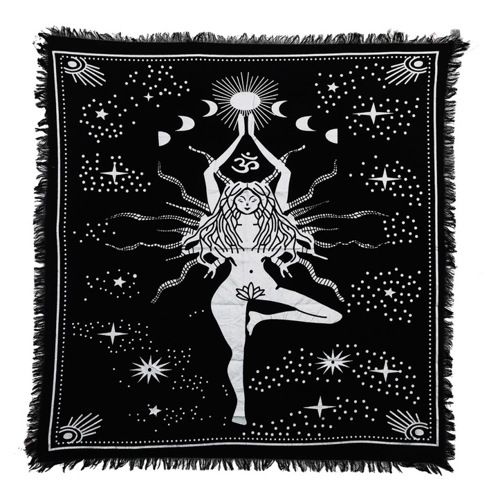Szent posztó varázsoltárhoz - Tervezés, Natraj hármas istennő - Boszorkányság Tarot Wiccan Spiritualitás