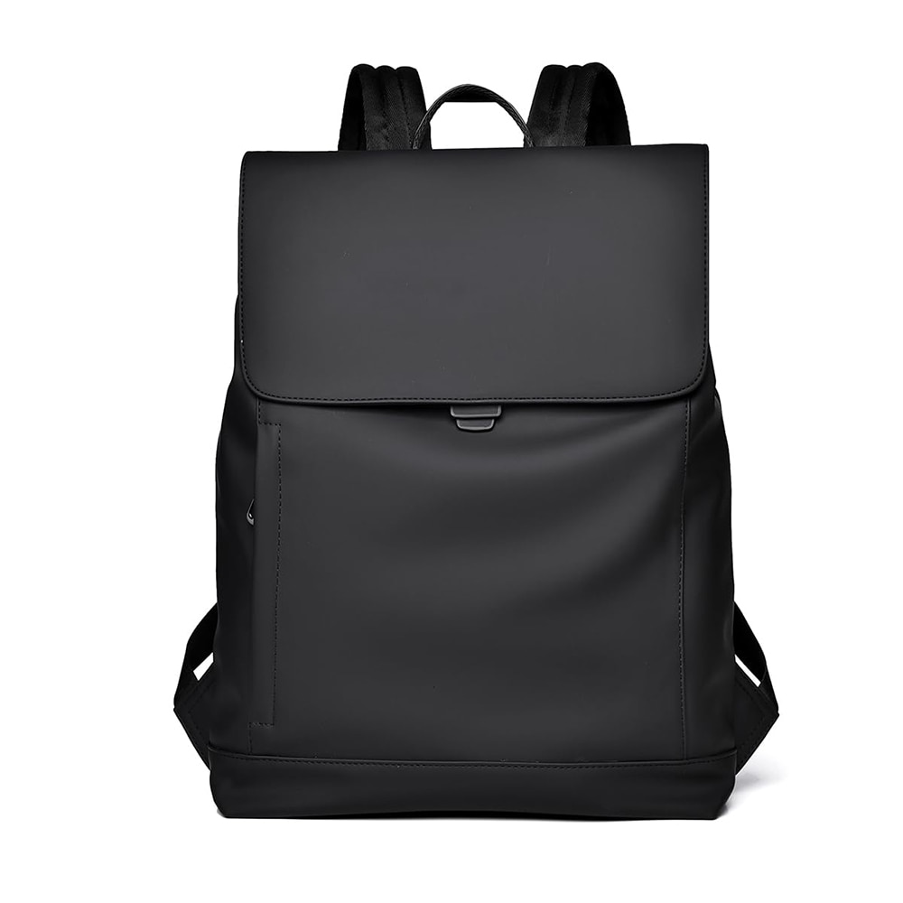 Rucsac Dollcini minimalist impermeabil pentru laptop 14" - unisex pentru scoala, munca si calatorii, negru mat