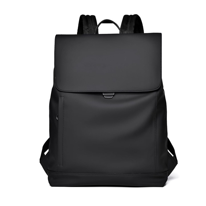 Dollcini Minimalist vízálló laptop hátizsák 14" - Unisex iskolába, munkába és utazásra, matt fekete