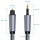 Оптичен аудио кабел, 3.5 Mini SPDIF към Toslink, 2 м, черен