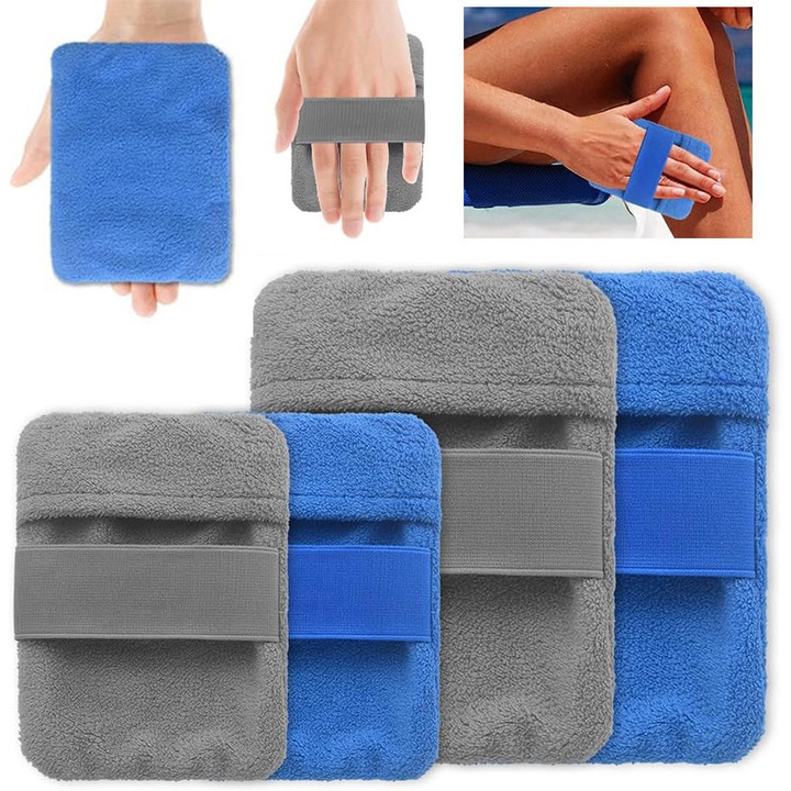 Комплект от 4 препарата за премахване на плажен пясък, коралов кадифе, подходящ за кожата, за възрастни и деца, торбичка за премахване на пясък, незаменим подарък за плажна почивка, без талк