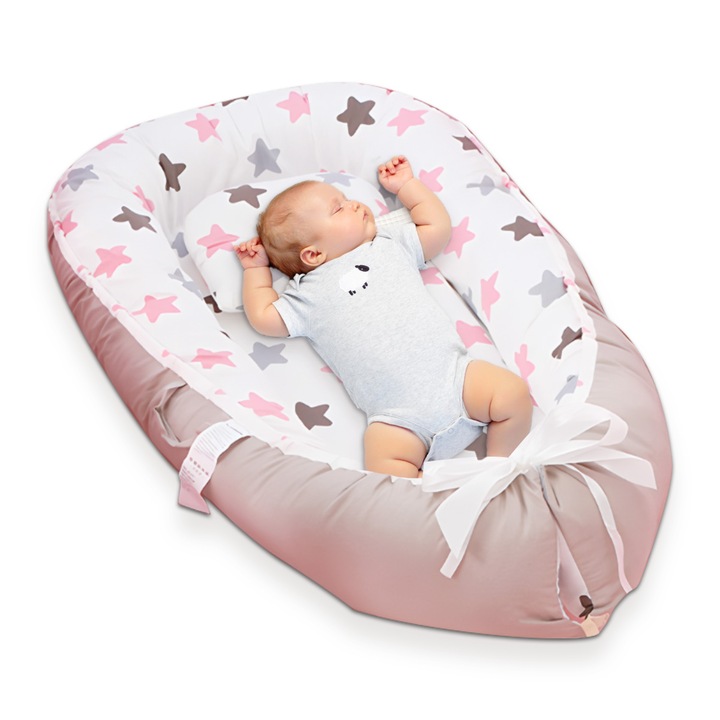 Bionikus pamut babaágy, hordozható, kivehető, 70x40cm