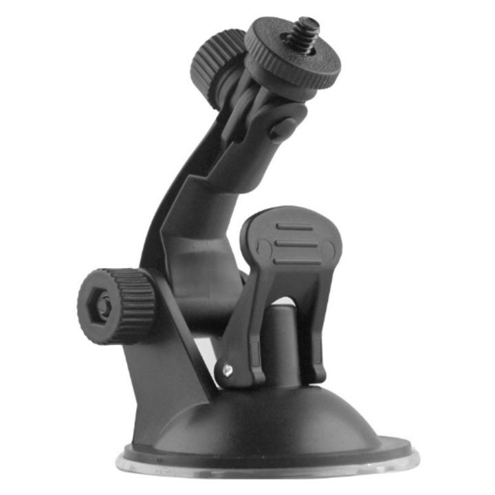 Стойка, За камера, За предно стъкло, Спортна екшън камера, За шофиране с GPS екшън камера DVR POV/VLOG видеозапис, Съвместима с GoPro Hero 3+/3/ 2/1, Вендузна