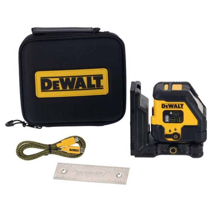 Лазерен нивелир, DeWALT, 3.6V, USB-C, 137x64x124mm, черен/жълт