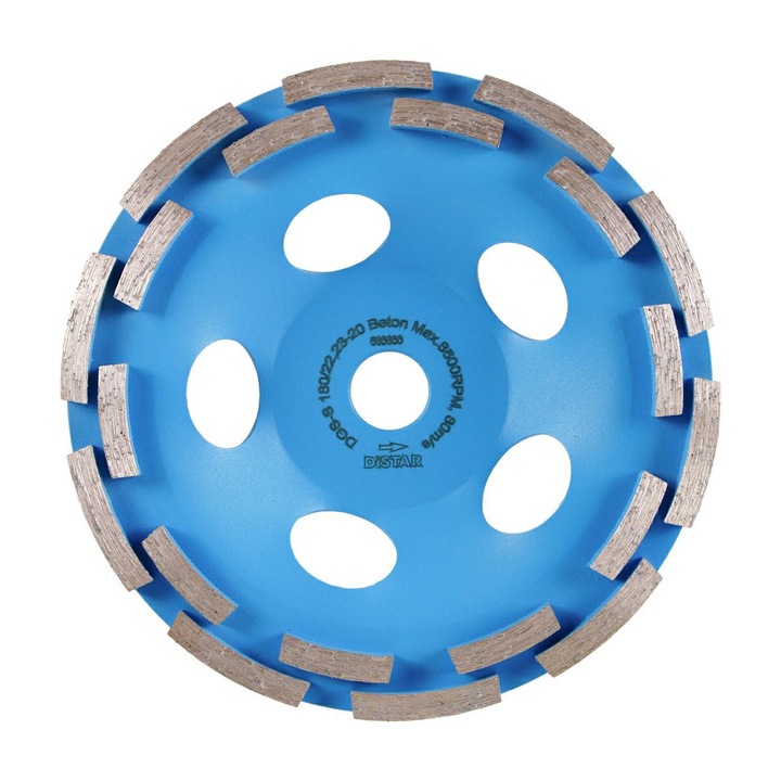 Диамантен диск Baumesser DGS-S Beton UNI, 180x22.23 мм, 14 сегмента, за шлайфане на бетон